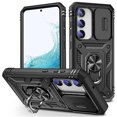 thumbnail image 1 of Military Grade Drop Impact for Samsung Galaxy S23 Plus Camera Lens Slide Protection Case 360 Metal Rotating Ring Kickstand Holder Armor Shockproof Case For Samsung Galaxy S23 Plus, D, 1 of 11