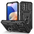 thumbnail image 1 of Military Grade Drop Impact for Samsung Galaxy S24 Plus Camera Lens Slide Protection Case 360 Metal Rotating Ring Kickstand Holder Armor Shockproof Case For Samsung Galaxy S24 Plus, Black, 1 of 10