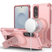 Military Grade HD Armor MagSafe Case with Kickstand for Samsung Galaxy S25 Edge - Pink