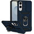 thumbnail image 1 of Military Grade Hybrid Case with Ring Grip and Camera Lens Protector for Samsung Galaxy S25 Edge - Blue, 1 of 5