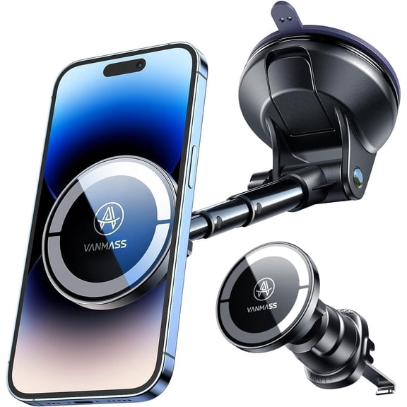Military-Grade for MagSafe Car MountUpgraded Strongest Magnetic&SuctionPhone Holder Cell Stand for Dashboard Windshield Vent, Tesla Truck Cradle for iPhone 17 Pro Max 16 15 14 13 12 Android