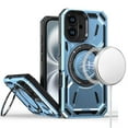 thumbnail image 1 of Military Grade MagSafe Hybrid Armor Case with Rotating Kickstand for iPhone 16 - Blue, 1 of 3