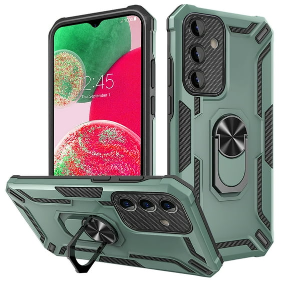 for Military Grade Protection Phone Case for Samsung Galaxy A54 5G Case for Women with Stand, Heavy Duty Shockproof Hard Case Cover with Magnetic Ring for Samsung Galaxy A54 5G, Darkgreen