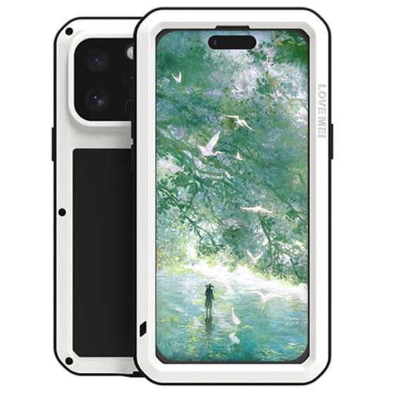 Military Grade Shockproof Case Cover for iPhone 16 with Build in Screen Protector, Heavy Duty Protective Dustproof Three Layers Armor Phone Case for Apple iPhone 16,White
