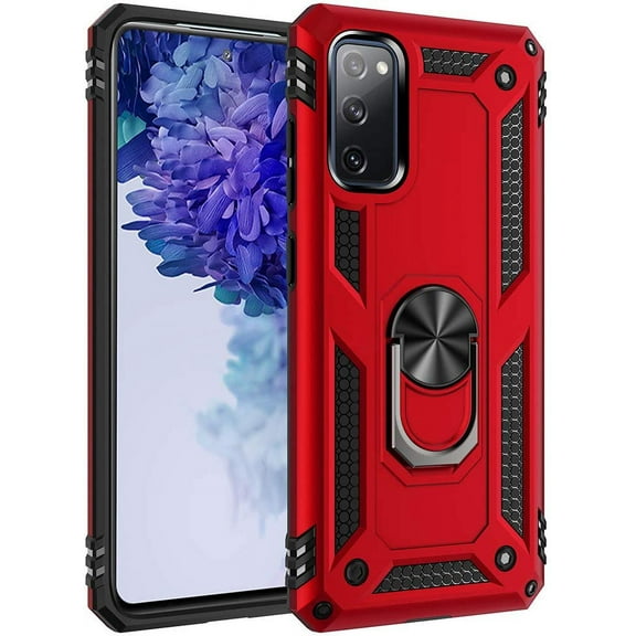 Military Grade Shockproof Case for Samsung Galaxy S20 FE/S20 FE 5G (Red, Cellular Phone Case)