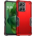 thumbnail image 1 of Military Grade Shockproof Hybrid Armor Case for Motorola Moto G Power 2025 - Red, 1 of 4