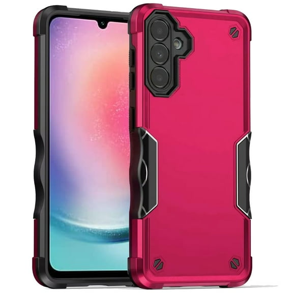 Military Grade Shockproof Hybrid Armor Case for Samsung Galaxy A26 5G - Hot Pink