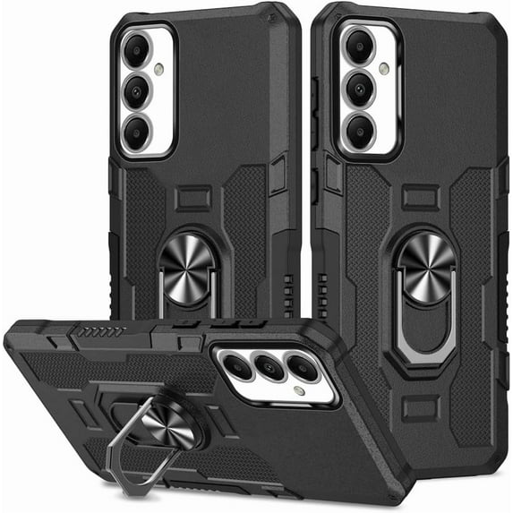 Military Grade Shockproof Hybrid Case with Ring Grip for Samsung Galaxy A16 5G - Black