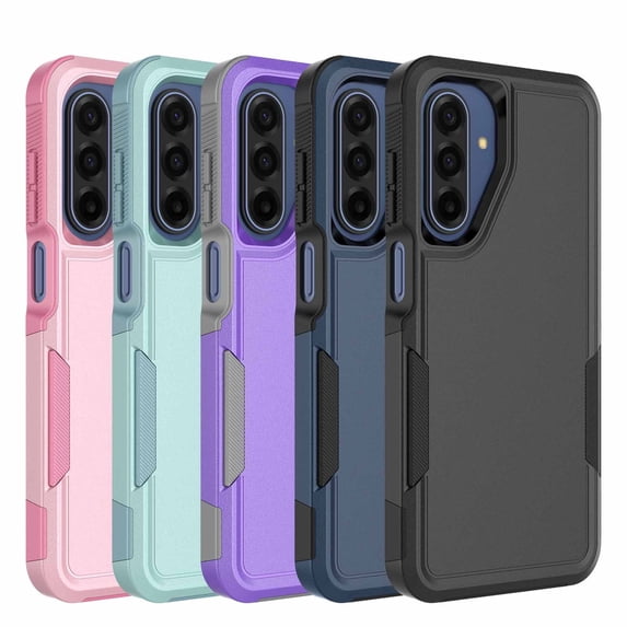 Military Grade Shockproof Samsung Galaxy A17 5G 2025 Case,Dual Layer Full Body Protective Cover with Anti-Slip Grip & Raised Camera Heavy Duty Rugged Case- Black