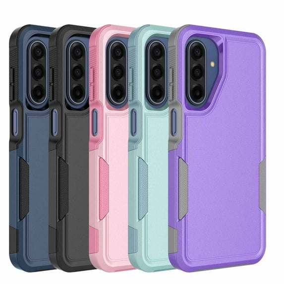 Military Grade Shockproof Samsung Galaxy A17 5G 2025 Case,Dual Layer Full Body Protective Cover with Anti-Slip Grip & Raised Camera Heavy Duty Rugged Case- Purple