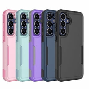 Military Grade Shockproof Samsung Galaxy S25 FE 5G 2025 Case,Dual Layer Full Body Protective Cover with Anti-Slip Grip & Raised Camera Heavy Duty Rugged Case- Black