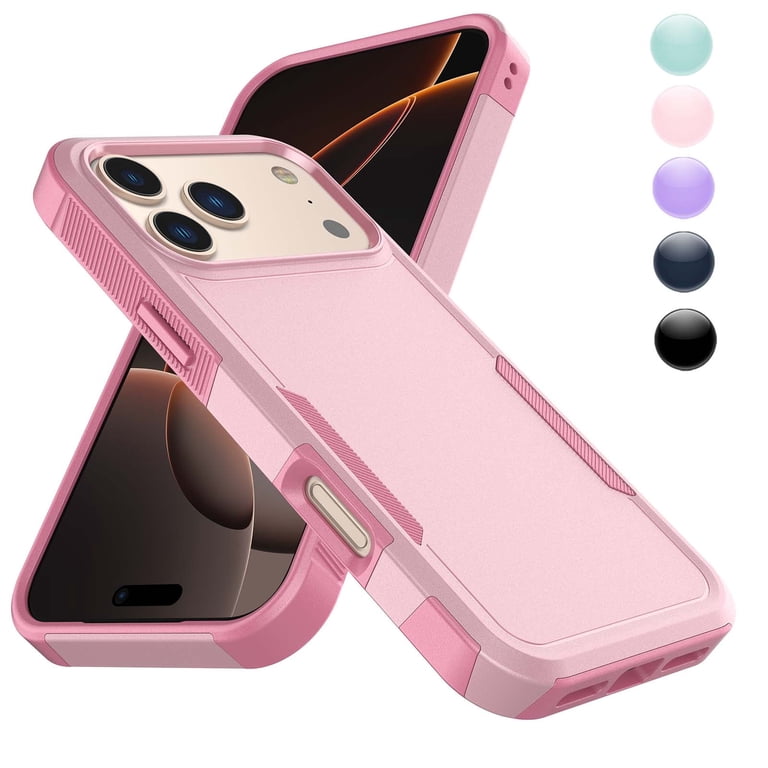 Military Grade Shockproof iPhone 17 Pro Max Case,Dual Layer Full