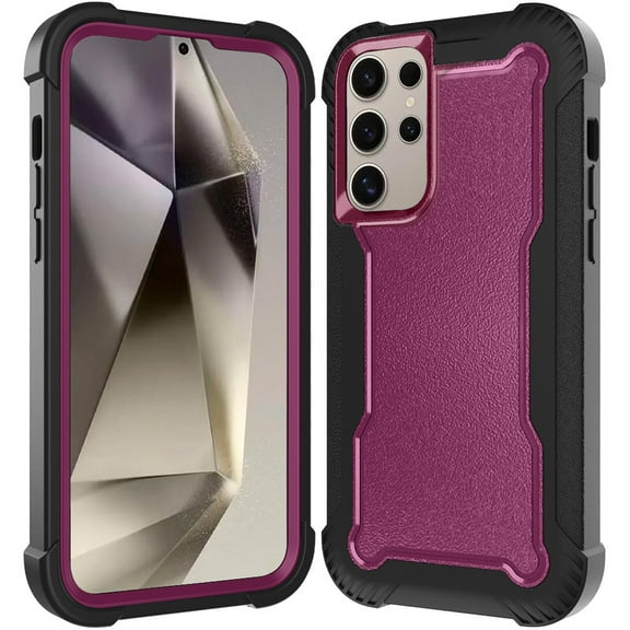 Military Grade TUFF Extreme Hybrid Armor Case for Samsung Galaxy S25 Ultra - Burgundy