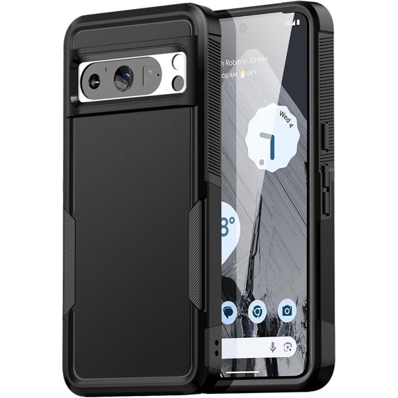 Military Grade TUFF Hybrid Armor Case for Google Pixel 8 Pro - Black
