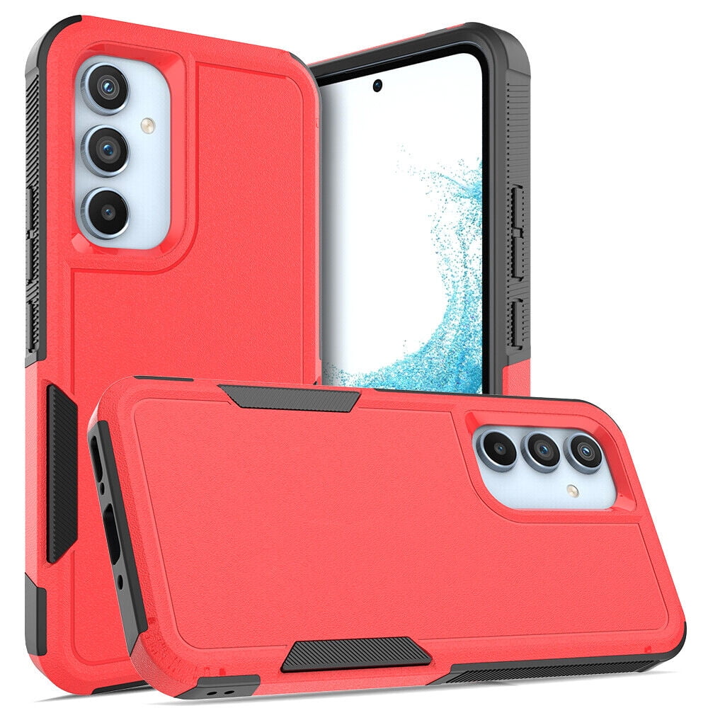 Military Grade TUFF Hybrid Armor Case for Samsung Galaxy A15 5G Red