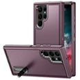 thumbnail image 1 of Military Grade TUFF Hybrid Armor Case with Kickstand for Samsung Galaxy S23 Ultra - Burgundy, 1 of 3
