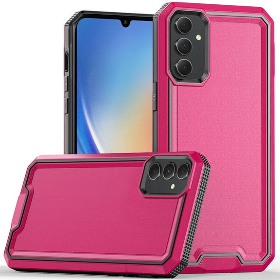Military Grade TUFF Rank Hybrid Armor Case for Samsung Galaxy A35 5G - Hot Pink