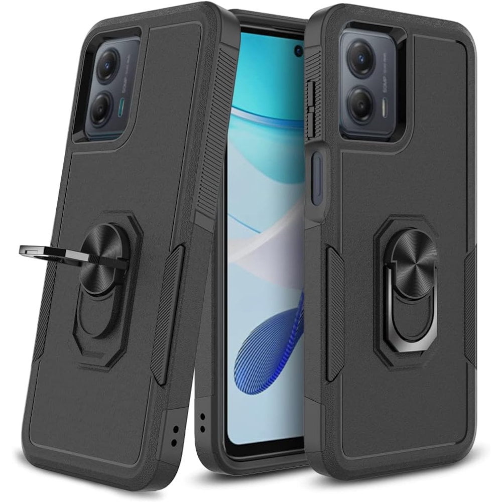 Military Grade Tuff Shockproof Hybrid Armor Case With Ring Grip For Motorola Moto G Power 5g