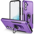 thumbnail image 1 of Military Grade TUFF Shockproof Hybrid Armor Case with Ring Grip for Samsung Galaxy S25 Plus - Purple, 1 of 5