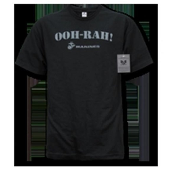 Military Graphics T-Shirt, Ooh-Rah, Black, Medium