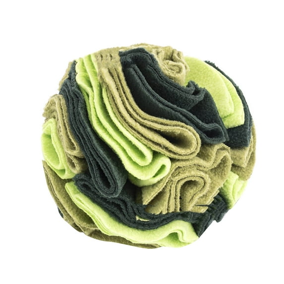 Military Green M Size 20Cm Inner Roll Pet Sniffing Ball - Environment-Friendly Cloth Soft Skin-Friendly Machine Washable No Train Dog's Sniffing Ability Food Finding