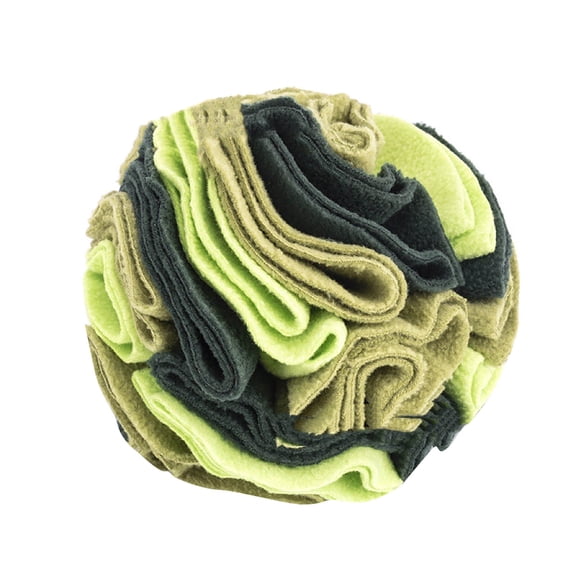 Military Green M Size 20Cm Inner Roll Pet Sniffing Ball - Environment-Friendly Cloth Soft Skin-Friendly Machine Washable No Train Dog's Sniffing Ability Food Finding