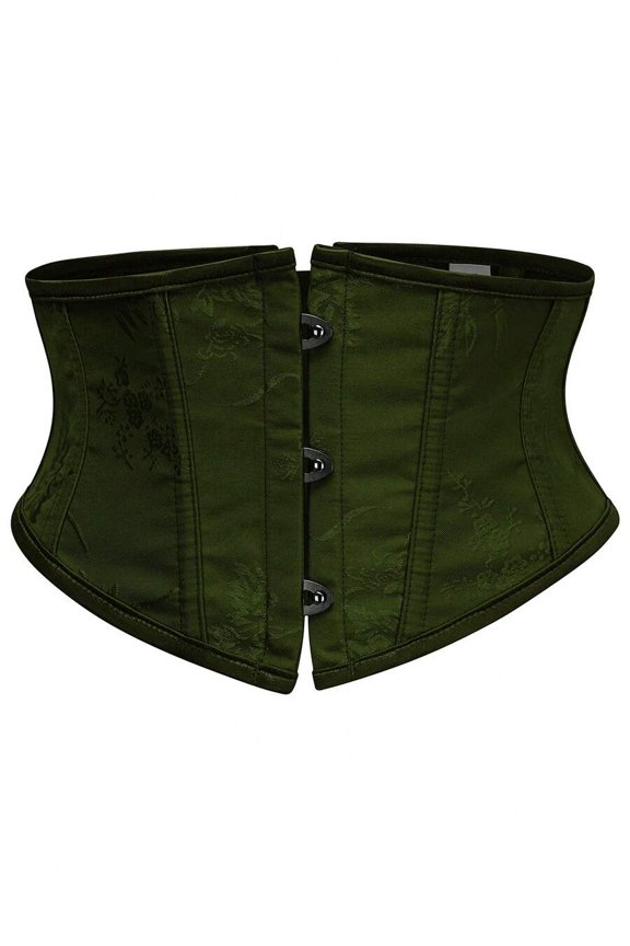 Military Green Waist Trainer Corset Belt With Front Snap Closure