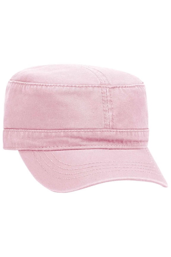 Military Hat-Garment Washed Superior Cotton Twill, Pink
