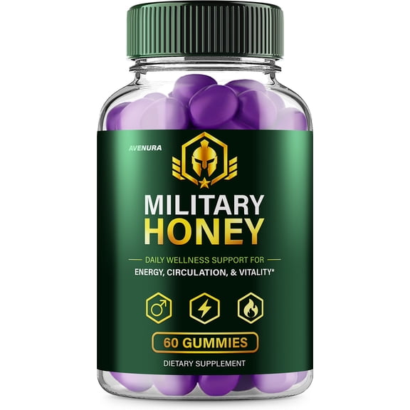 Military Honey Gummy – Advanced Formula for Active Lifestyle, 1 Pack, 60 Gummies