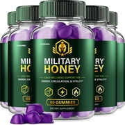 MilitaryHoney Gummy   Advanced Formula for Active Lifestyle, 5 Pack 60 Gummies Each Bottle, 300 Gummies in Total
