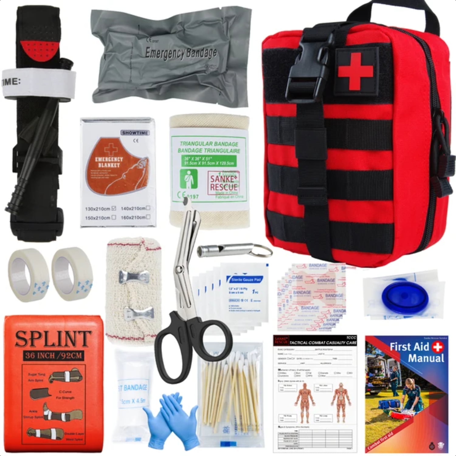 Military IFAK Trauma Survival Kit First Aid Medical Pouch Emergency