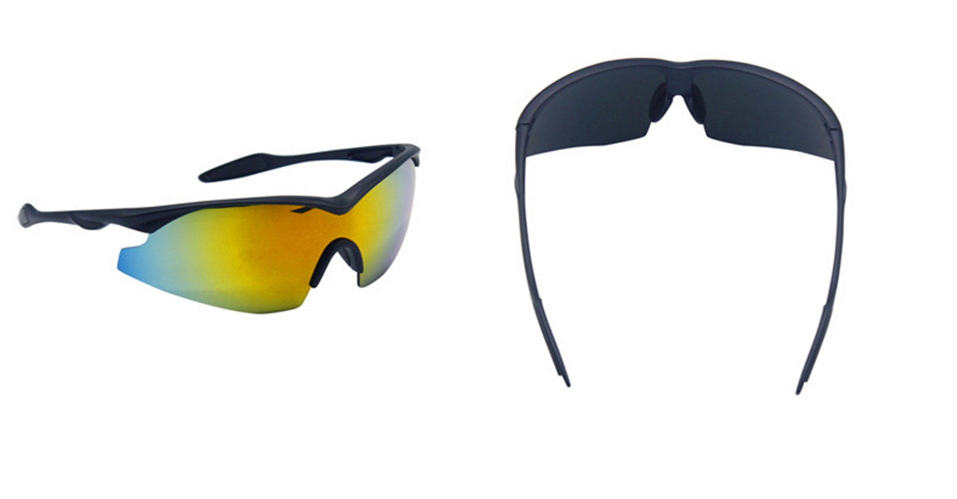 Military-Inspired Polarized Sport Sunglasses - Mirrored Integrated Polarized Lens Battle Vision HD Sunglasses for Men/Women Riding Running Cycling Fishing Driving Golf