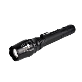 Military LED Flashlight Single Mode Hunting Light with Zoomable and Waterproof for Hunting Predator Fishing