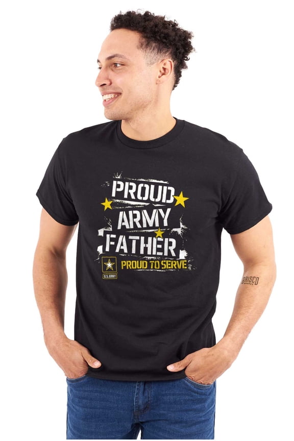 Military Logo Proud US Army Father Men Big & Tall Graphic Tee Brisco Brands 2X