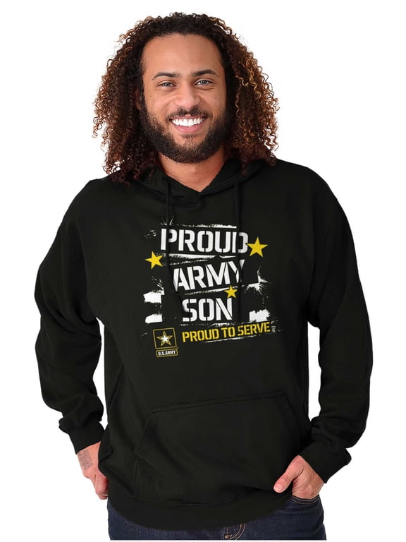 Military Logo Proud US Army Son Men Big & Tall Graphic Hoodie Brisco Brands 3X