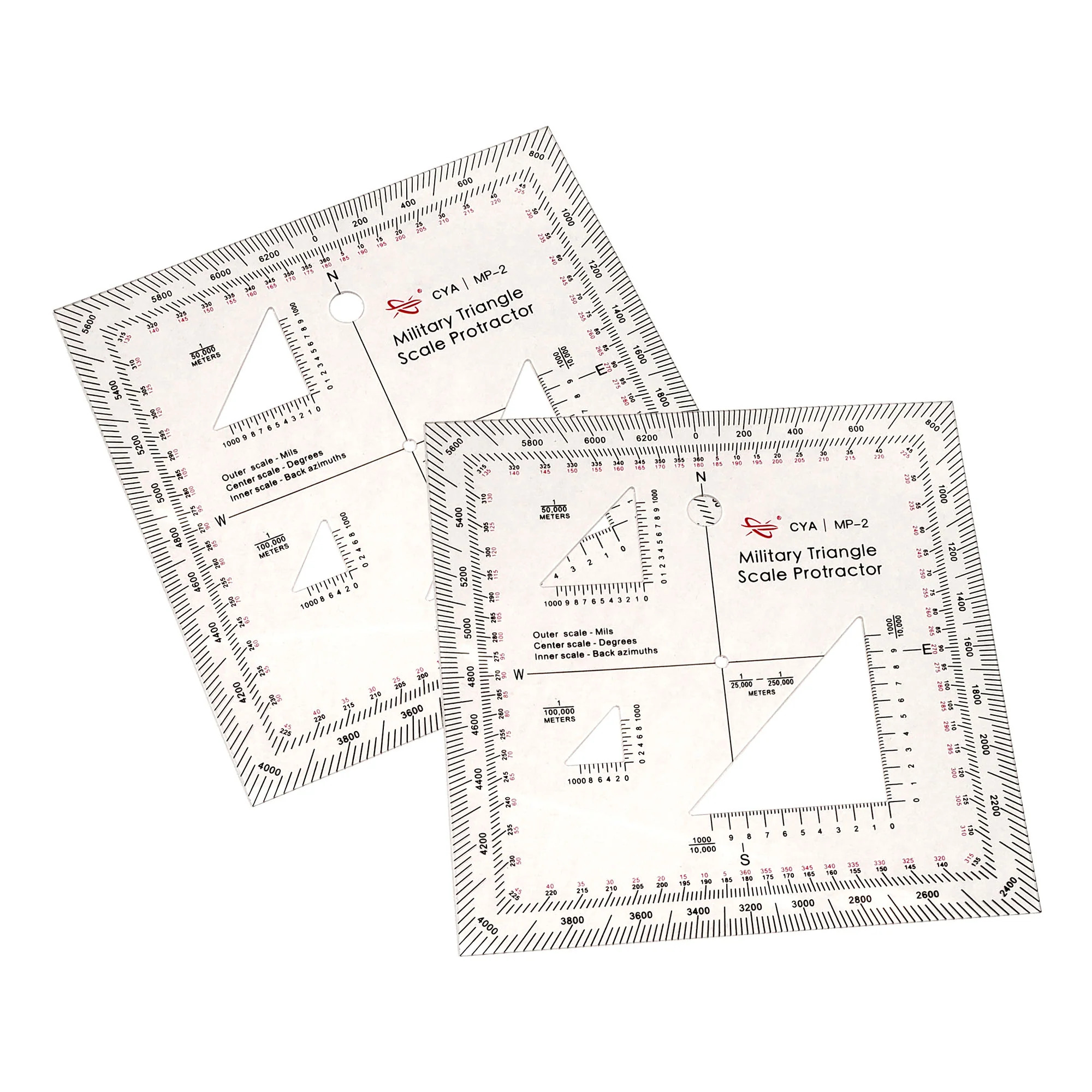 Military Map Protractor (GTA 5212) Coordinate Scale for Map Reading