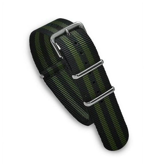 Military MoD Nylon Watch Strap (Black/Army Green)