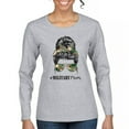 thumbnail image 1 of Military Mom Women's Long Sleeve T-shirt Proud Mom Life Messy Bun Sunglasses Mother's Day Mama Mommy Active Duty Veteran Vet, 1 of 7