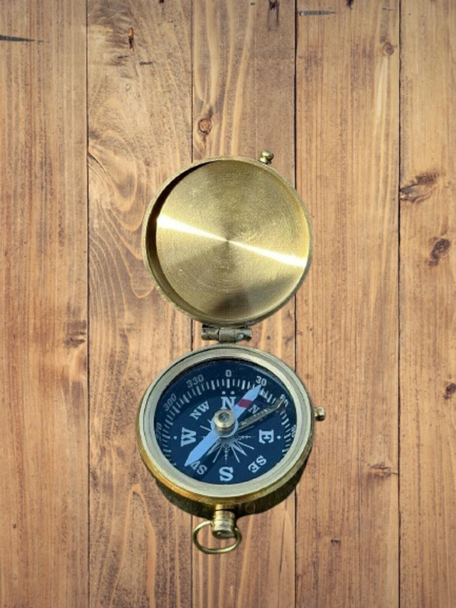Military Nautical WWII Pocket Compass, Vintage Handcrafted Gift