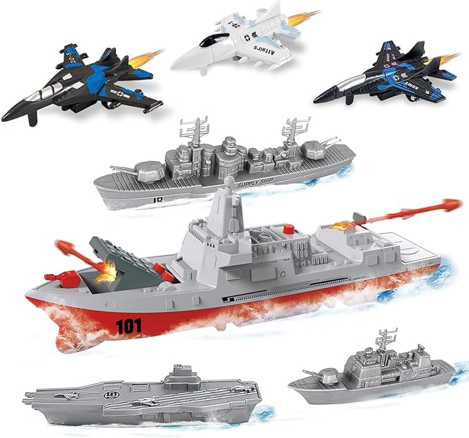 Military Toys WASAiKA Aircraft Carrier Toy And Submarine Toy Naval