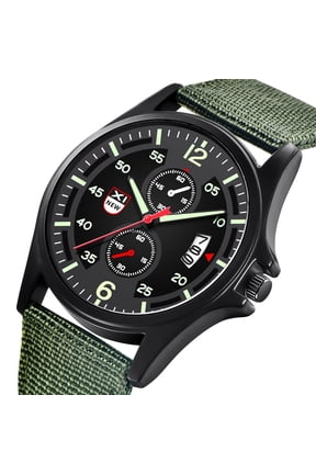 Military Nylon Waterproof Date Quartz Analog Army Men's Quartz Wrist Watches