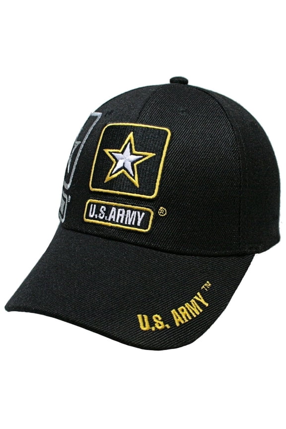 Military Officially Licensed United States Army Black Bill Hat Cap Lid Beanie