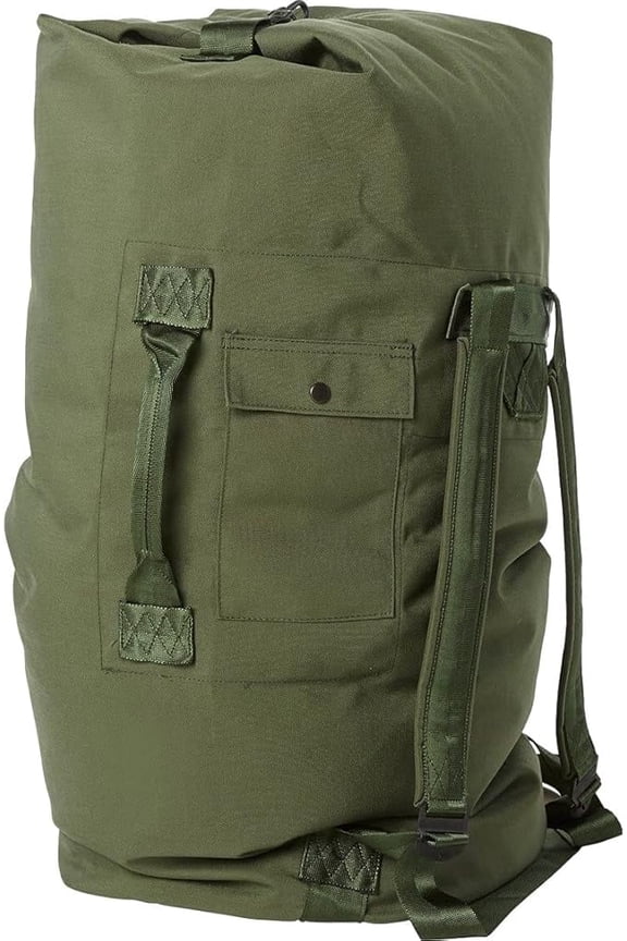 Military Outdoor Clothing Previously Issued Government Olive Drab Cordura 2 Strap Duffle Bag