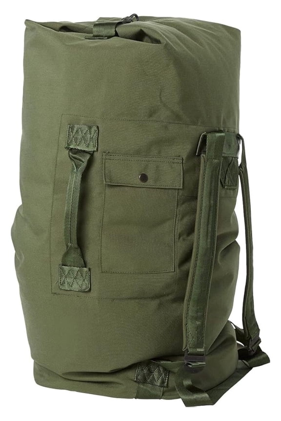 Military Outdoor Clothing Previously Issued Government Olive Drab Cordura 2 Strap Duffle Bag