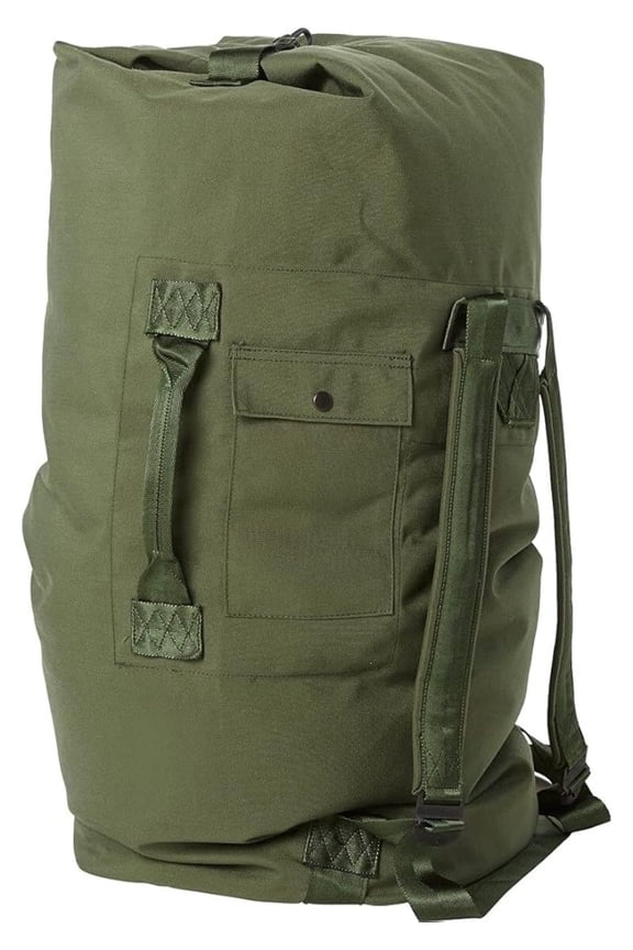 Military Outdoor Clothing Previously Issued Government Olive Drab Cordura 2 Strap Duffle Bag