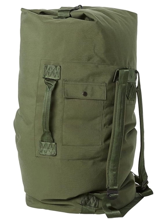 Military Outdoor Clothing Previously Issued Government Olive Drab Cordura 2 Strap Duffle Bag