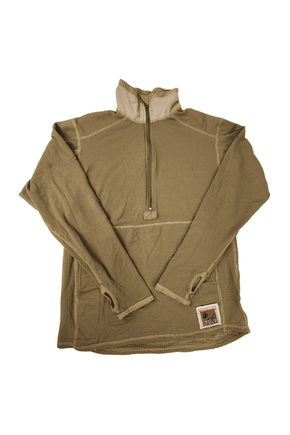 Previously Issued Serviceable X-Small/Regular Coyote Brown Mid-Weight Grid Shirt