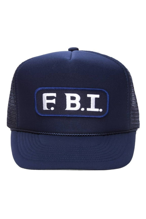 Military Patch Adjustable Trucker Hats - F.B.I.