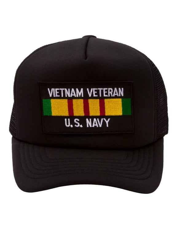 Military Patch Adjustable Trucker Hats - Vietnam Veteran - US Navy