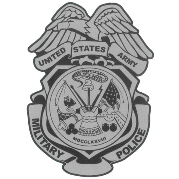 Military Police Badge Decal - Veteran Owned Business